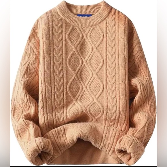 Aelfric Eden Sweaters - Aelfric Eden Cable Knit Sweater Camel Color Size Medium